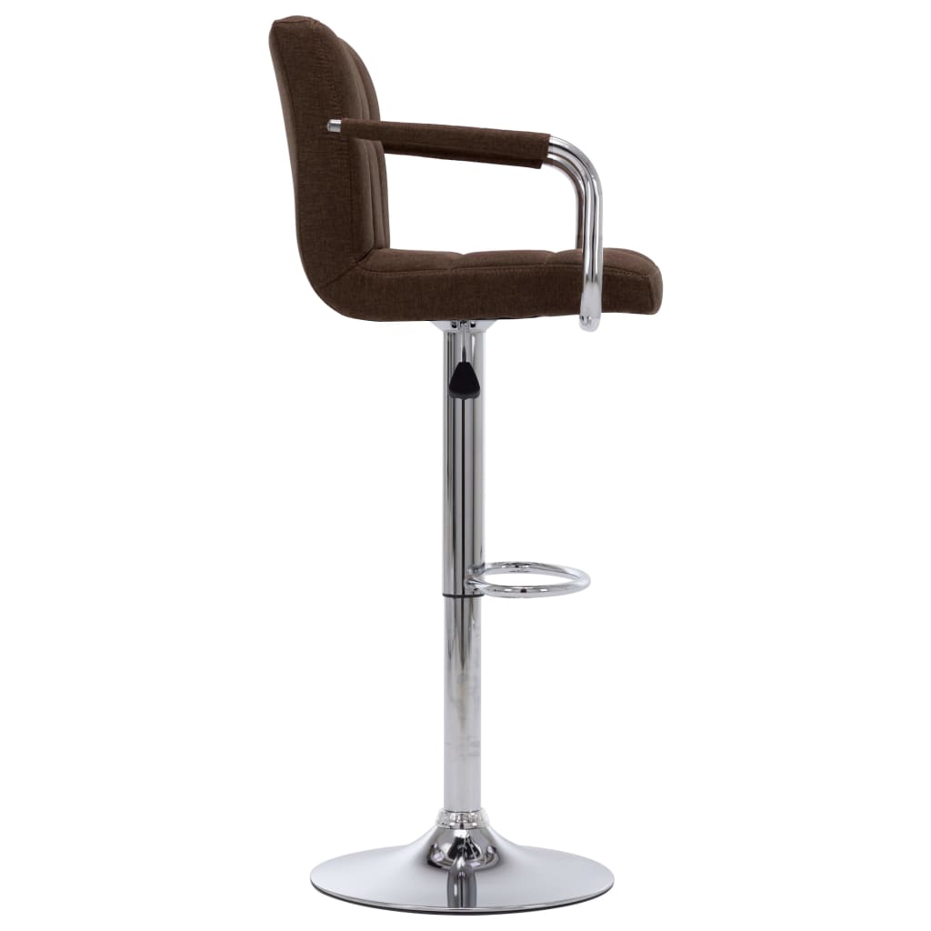 Baro taburetės, 2vnt., rudos spalvos, audinys