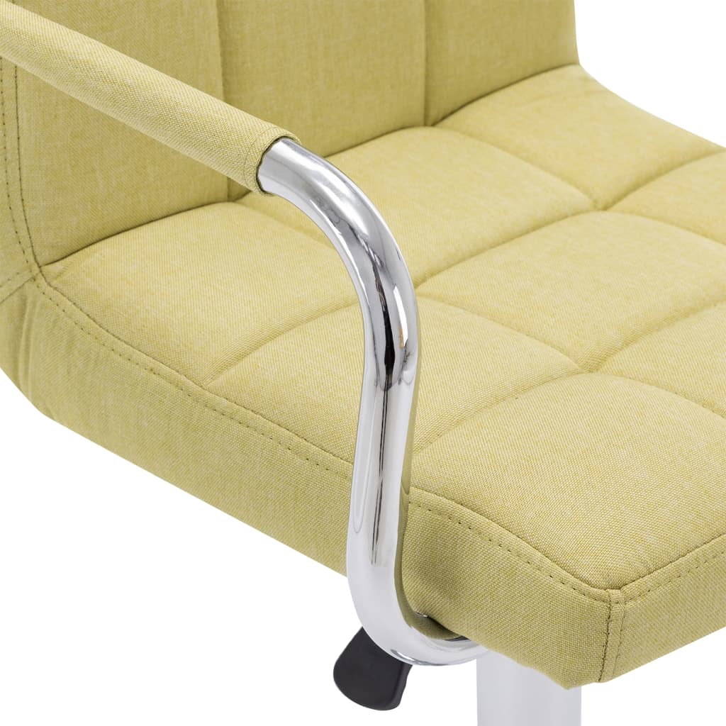 Bar stools, 2 pcs., green, fabric