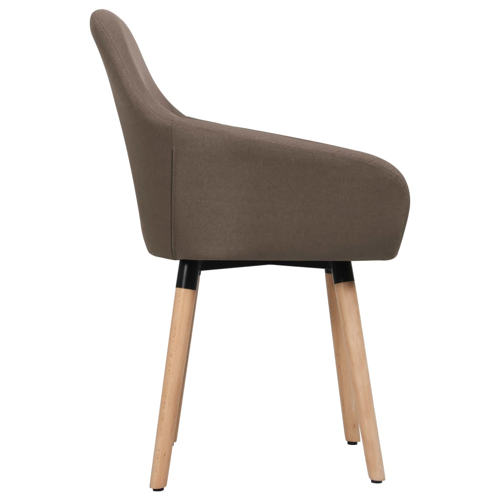 Dining chairs, 2 pcs, brown, fabric