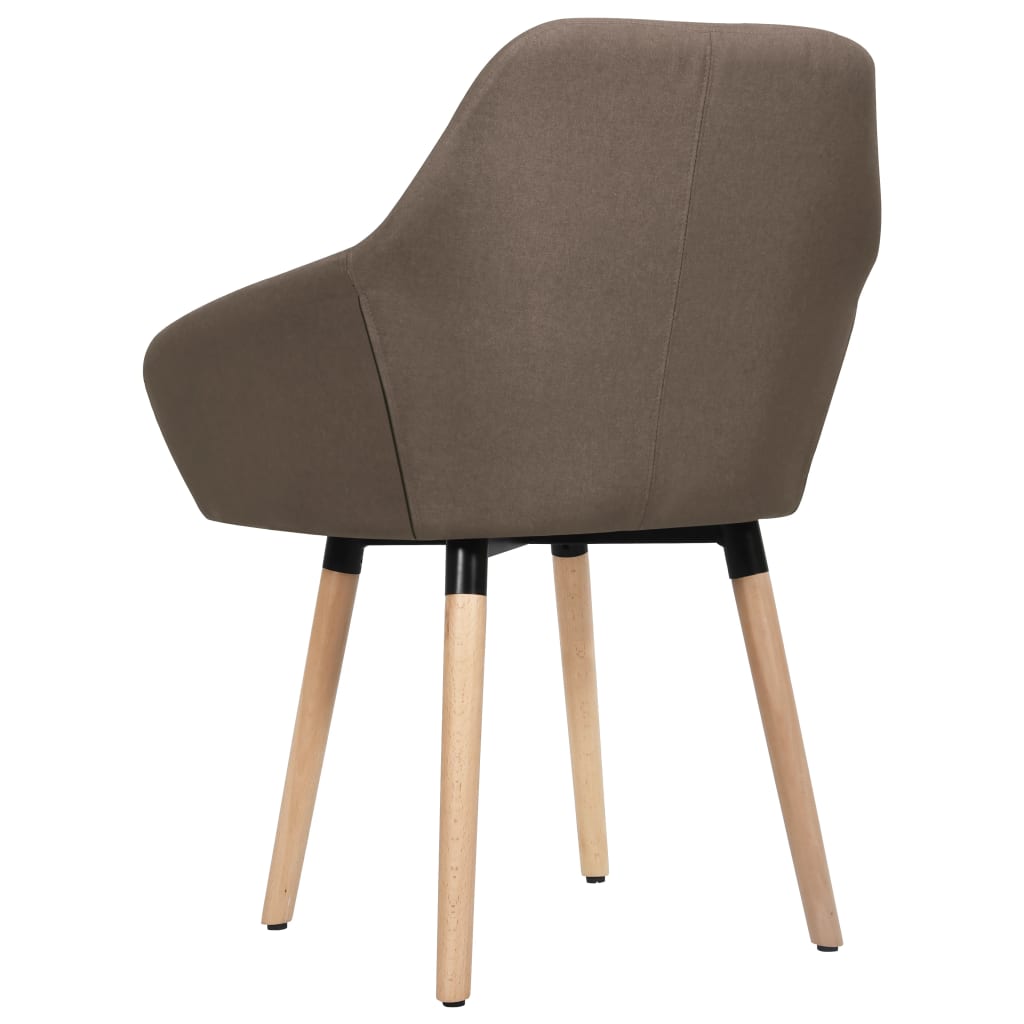 Dining chairs, 2 pcs, brown, fabric