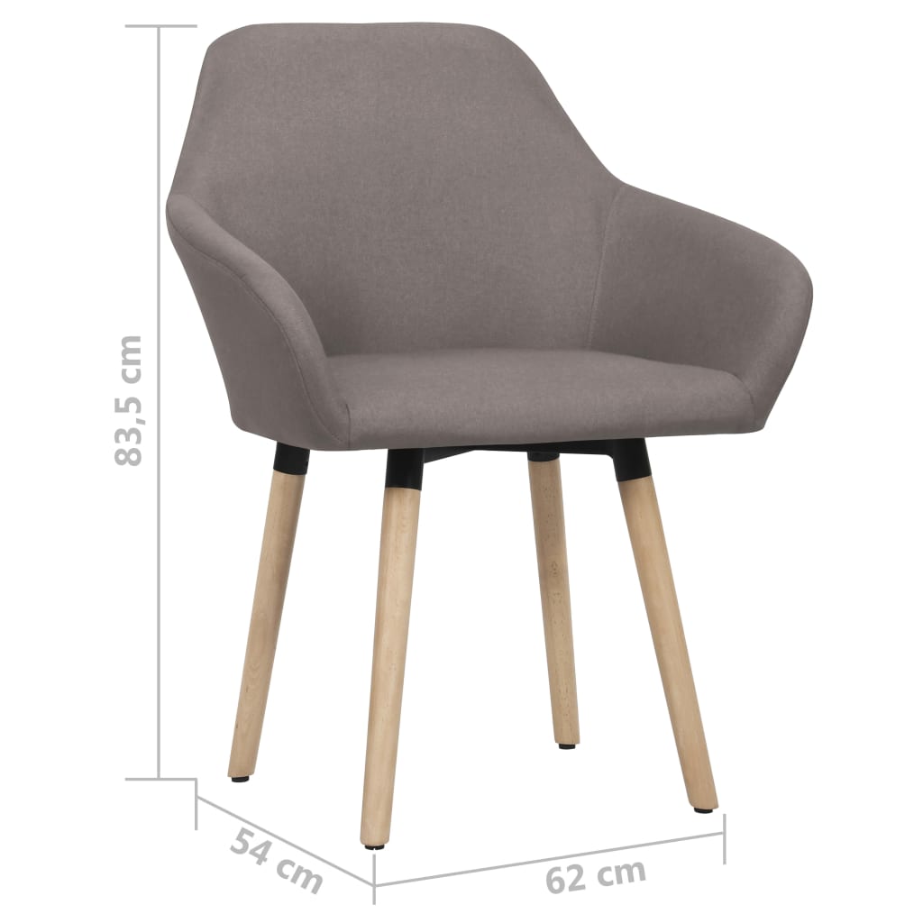Valgomojo kėdės, 2vnt., taupe spalvos, audinys