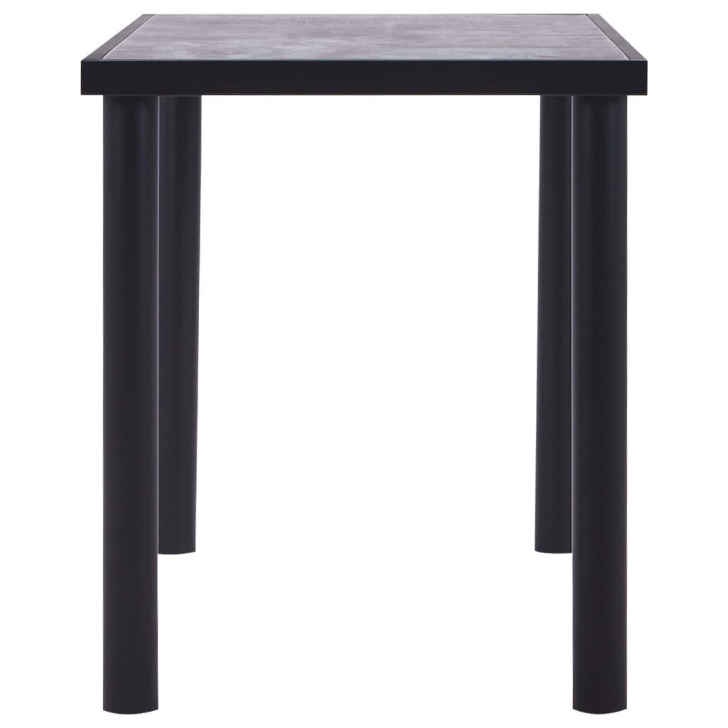 Dining table, black and concrete grey, 120x60x75cm, MDF