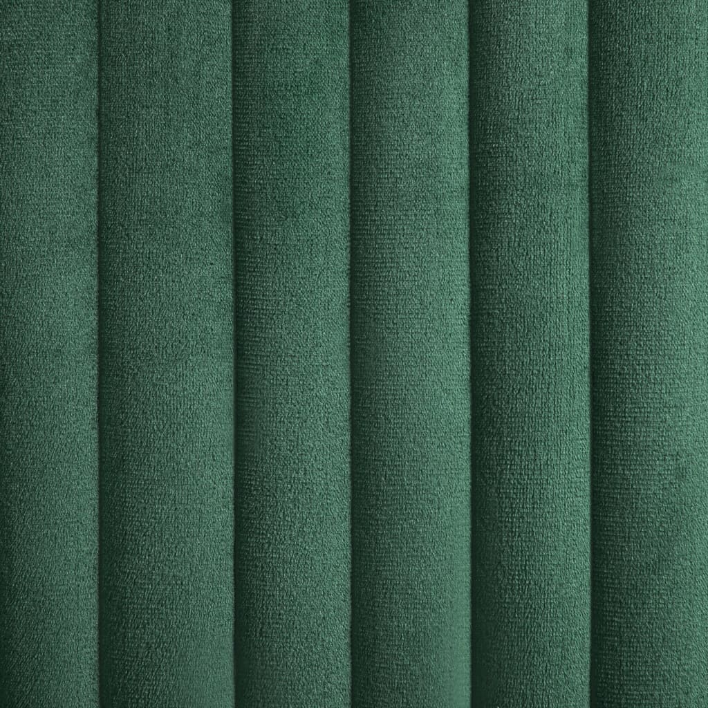 Dining chairs, 2 pcs., green, velvet