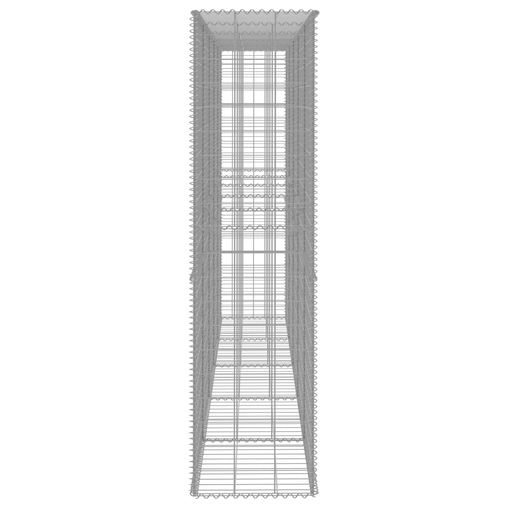 Gabion wall with lids, 300x50x200cm, galvanized steel