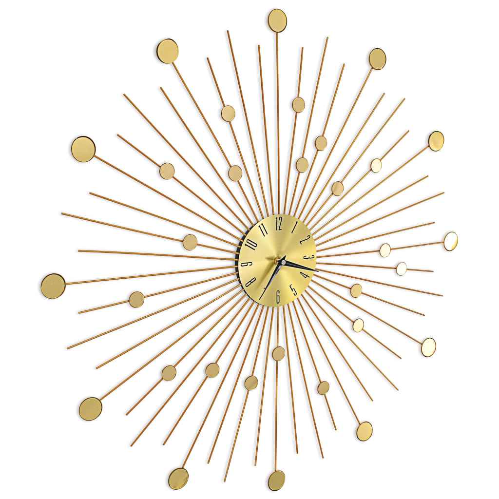 Wall clock, gold-coloured, 70 cm, metal