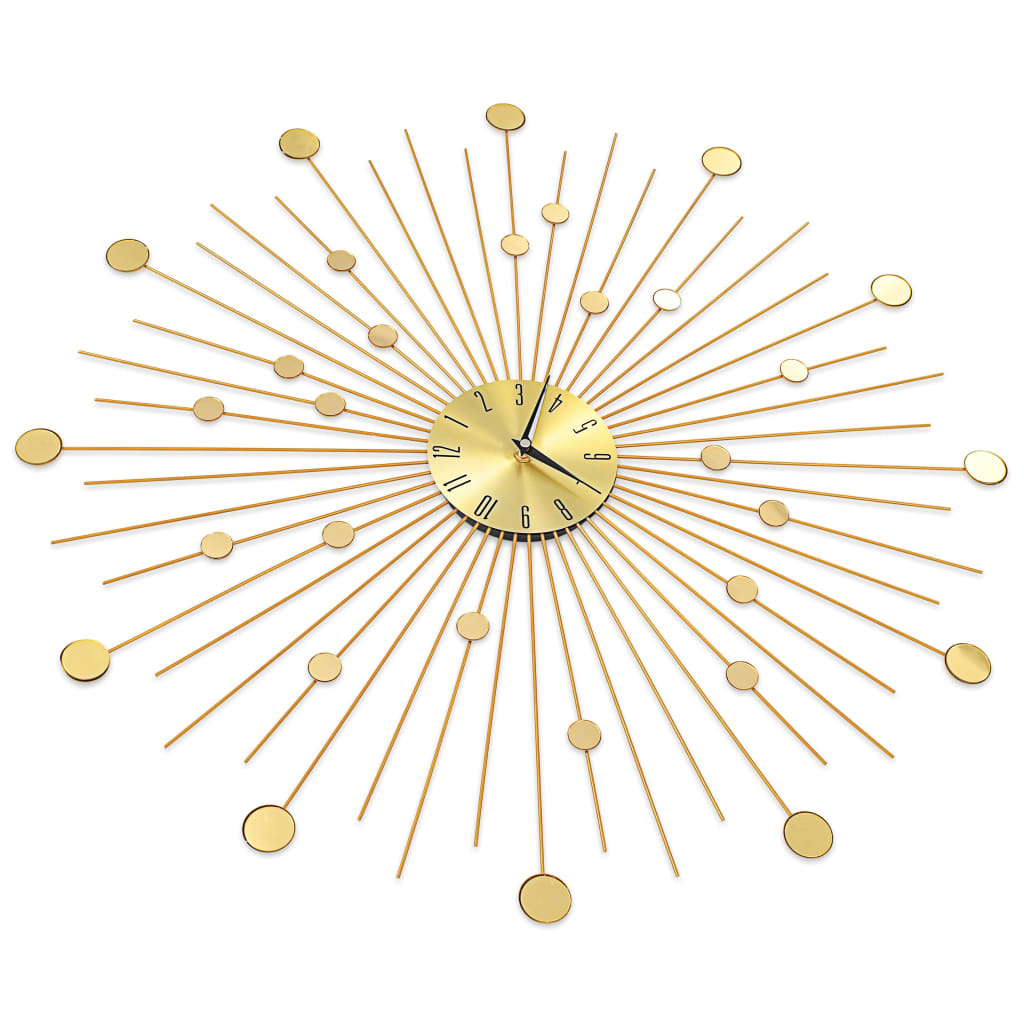 Wall clock, gold-coloured, 70 cm, metal