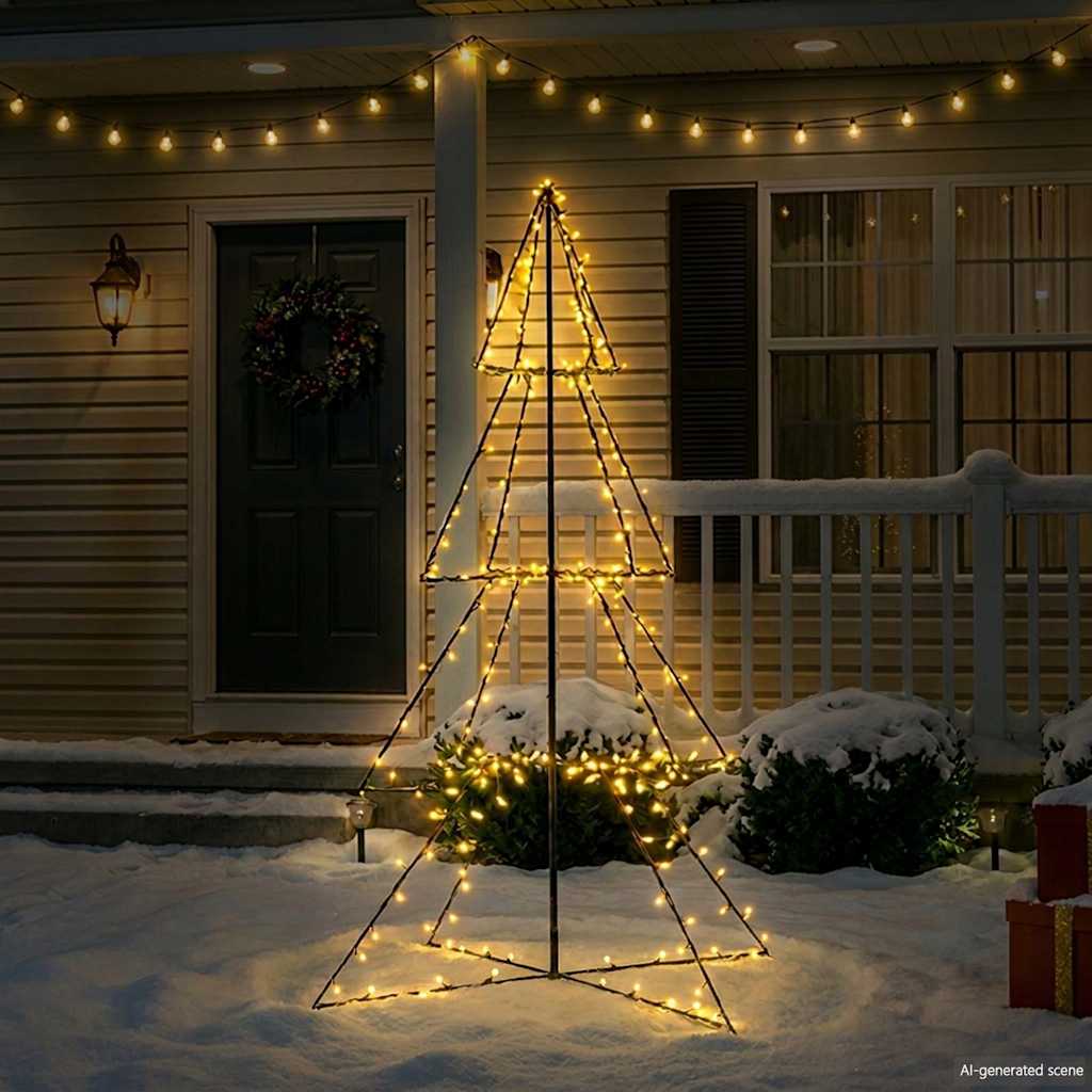 Ziemassvētku eglīte, VALE CROWN, 115x150cm, koniska, 240 LED lampiņas