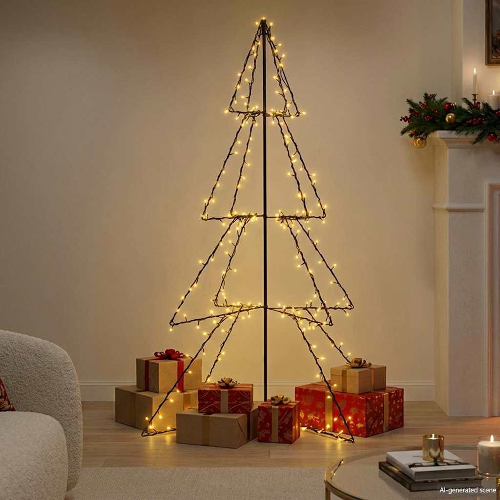 Ziemassvētku eglīte, VALE CROWN, 115x150cm, koniska, 240 LED lampiņas