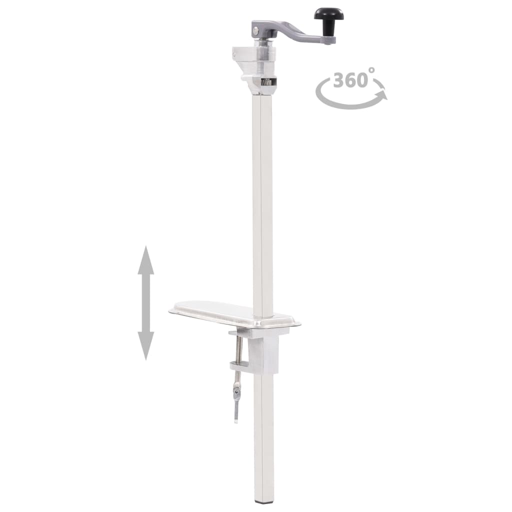 Konservų atidarytuvas, sidabrinis, 70cm, aliuminis ir plienas