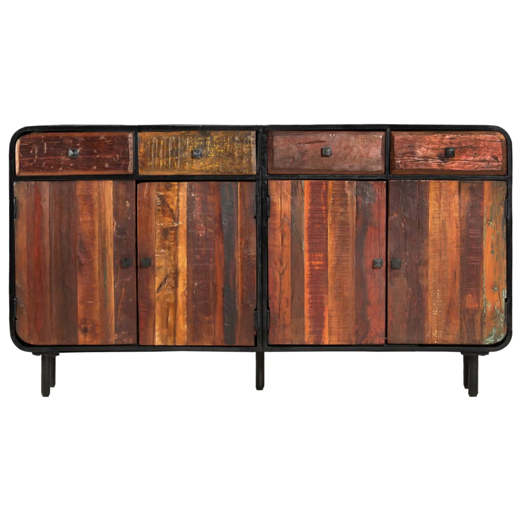 Sānu skapītis, 140x35x76 cm, reciklēta masīvkoka