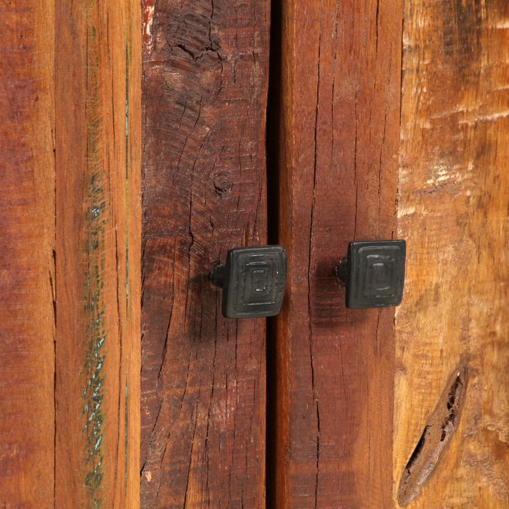 Sānu skapītis, 140x35x76 cm, reciklēta masīvkoka