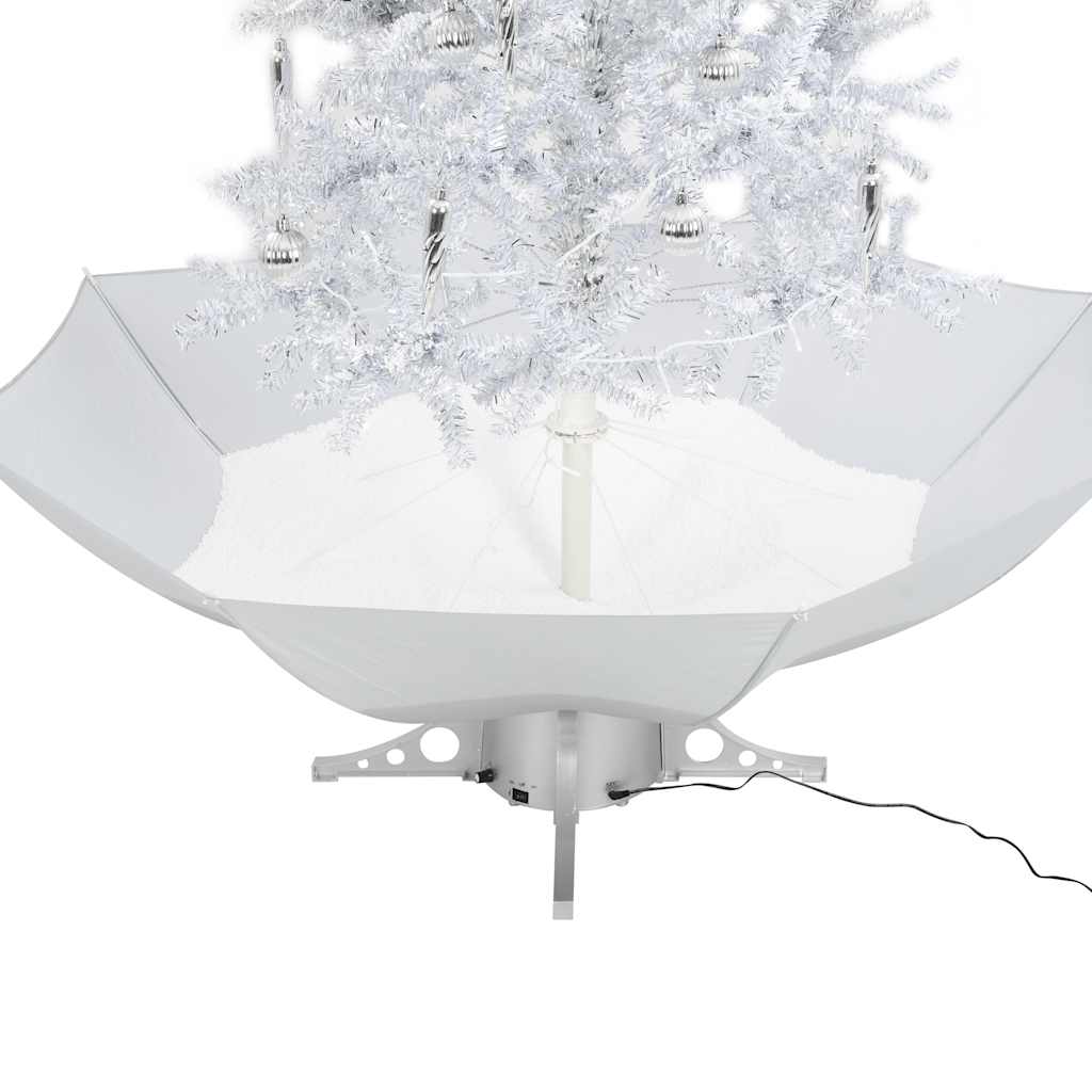 Christmas tree ARCTIC DREAM, with snow effect and umbrella-shaped base, white, 190cm.