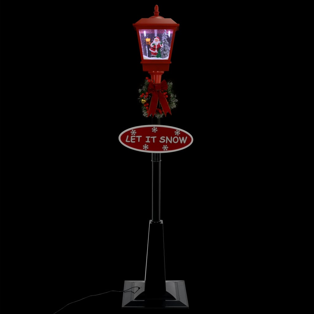 Kalėdinis gatvės šviestuvas su Kalėdų seneliu SNOW, 180 cm, LED