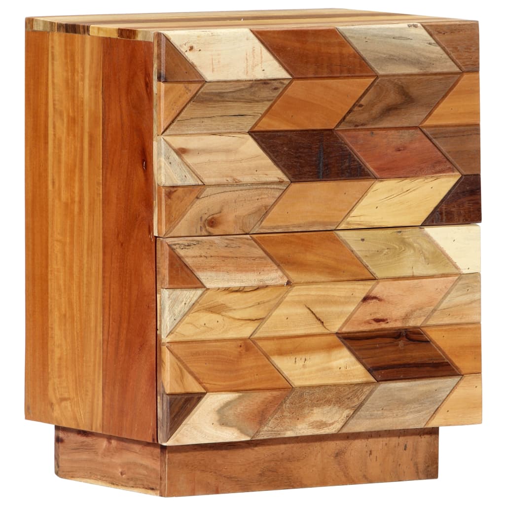 Bedside cabinet, 40x30x50cm, solid reclaimed wood