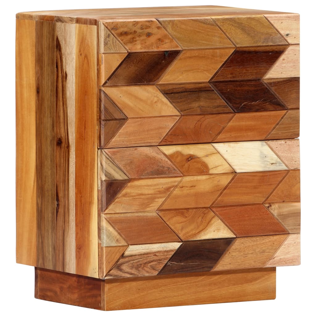 Bedside cabinet, 40x30x50cm, solid reclaimed wood