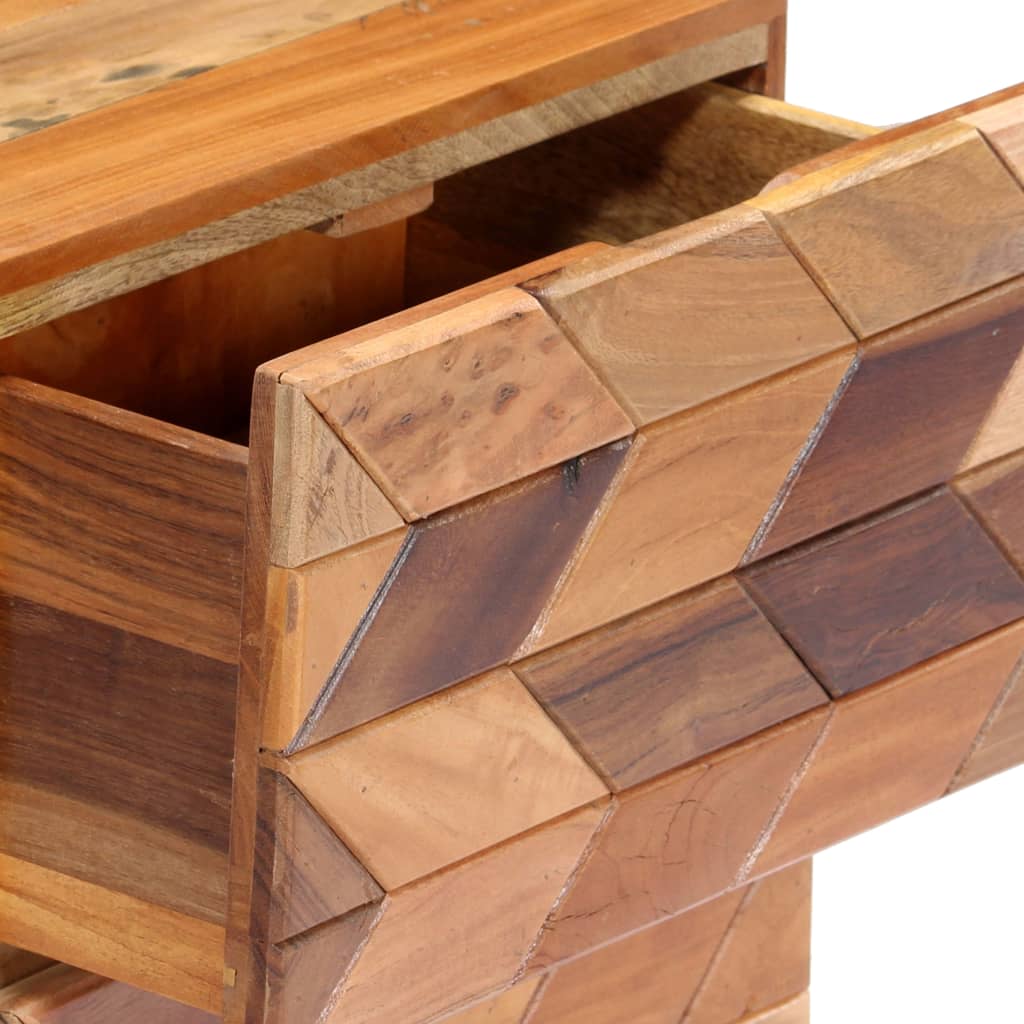 Bedside cabinet, 40x30x50cm, solid reclaimed wood