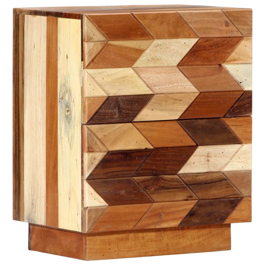 Bedside cabinet, 40x30x50cm, solid reclaimed wood