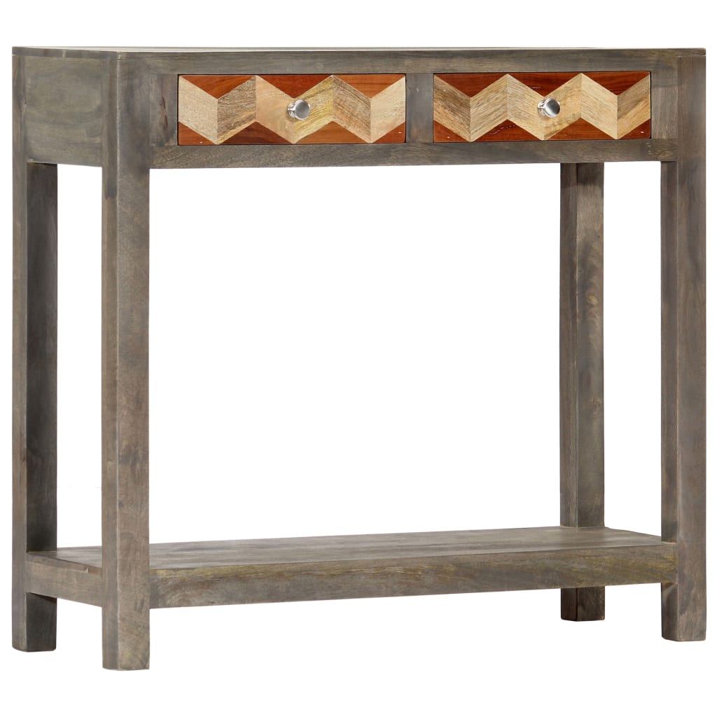 Konsolinis staliukas, pilkas, 86x30x76cm, mango medienos mas.