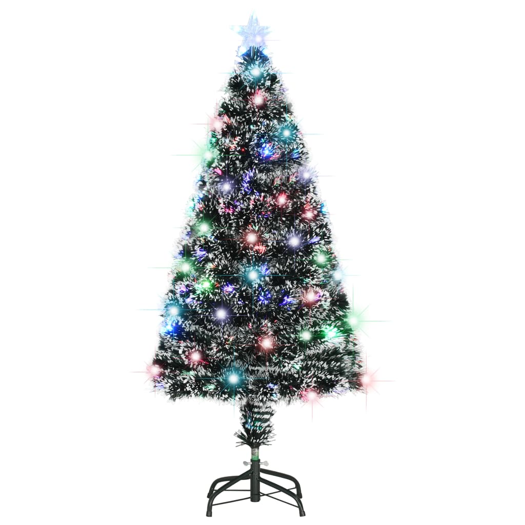Apšviesta Kalėdų eglutė su stovu ir LED, 120cm, optinis pluoštas