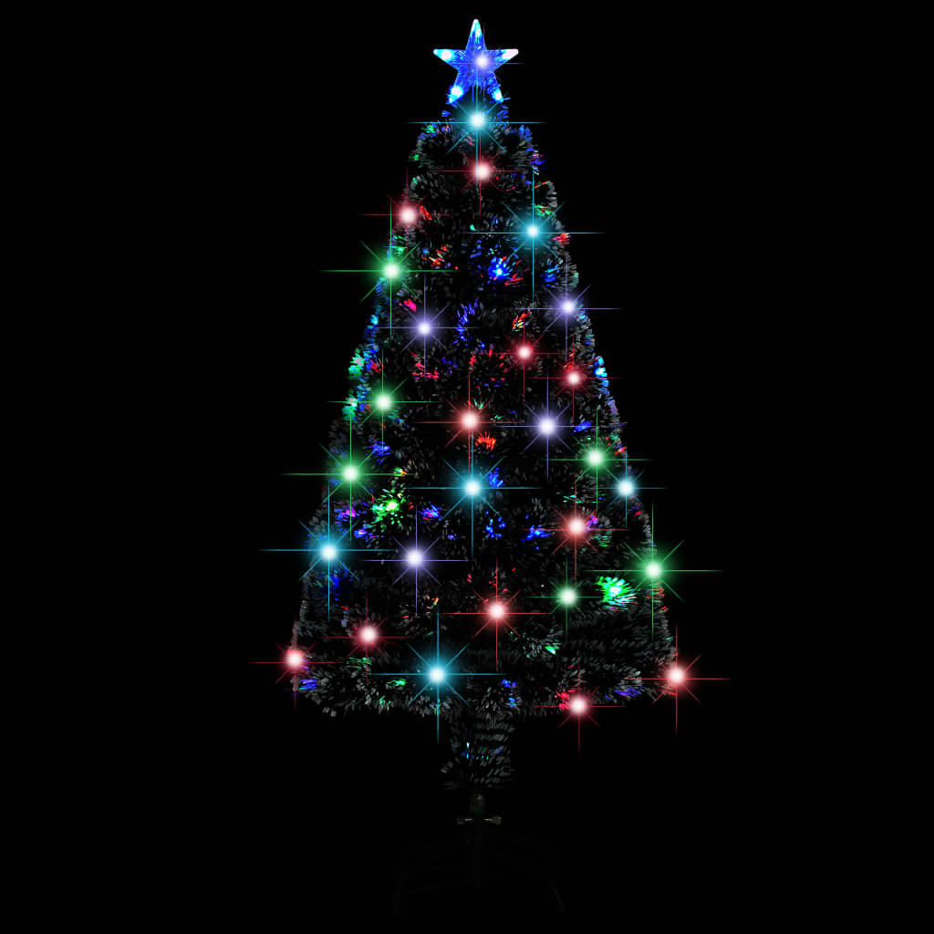 Apšviesta Kalėdų eglutė su stovu ir LED, 120cm, optinis pluoštas