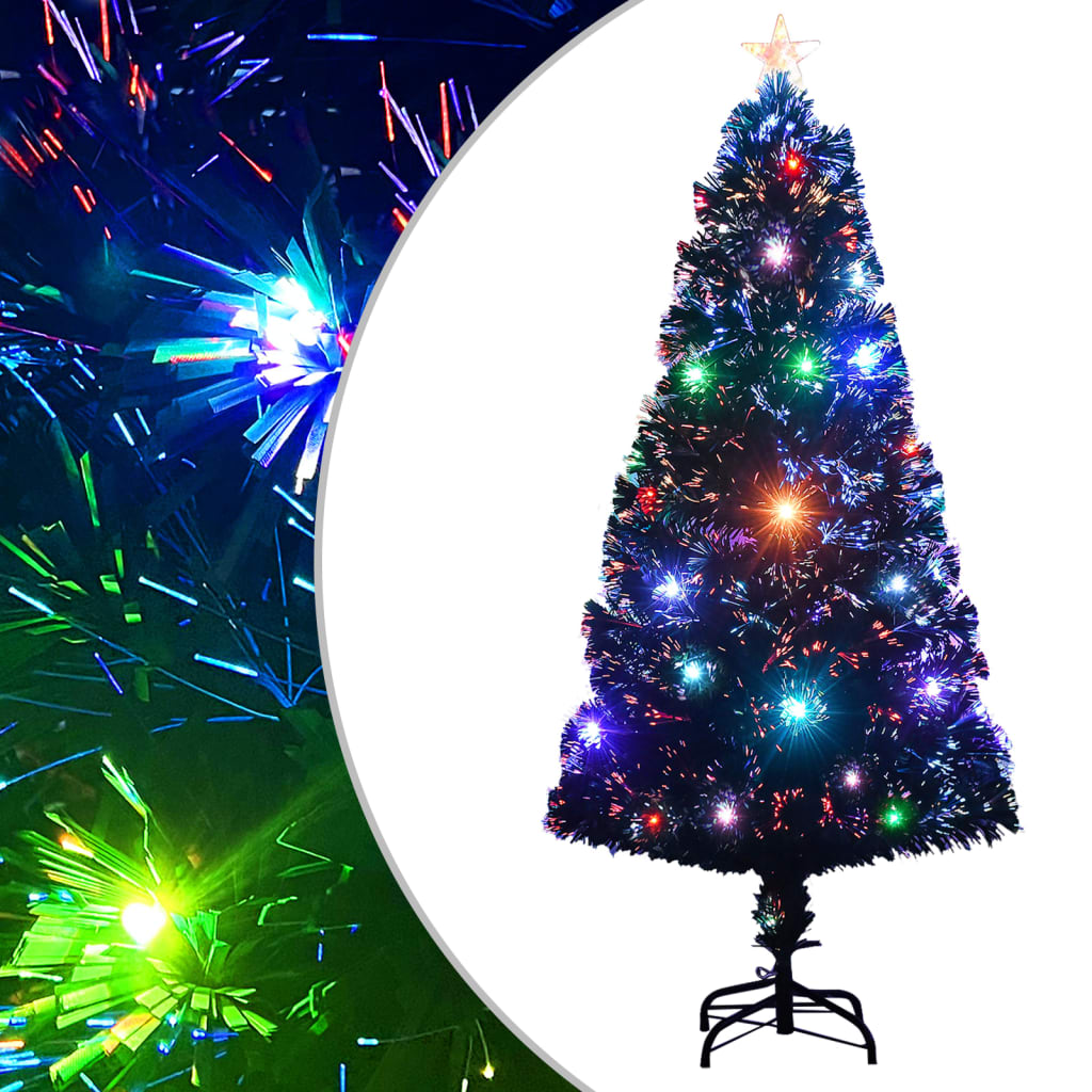 Izgaismota Ziemassvētku eglīte MEADOW SNOW, ar statīvu un LED, 120cm, optiskā šķiedra