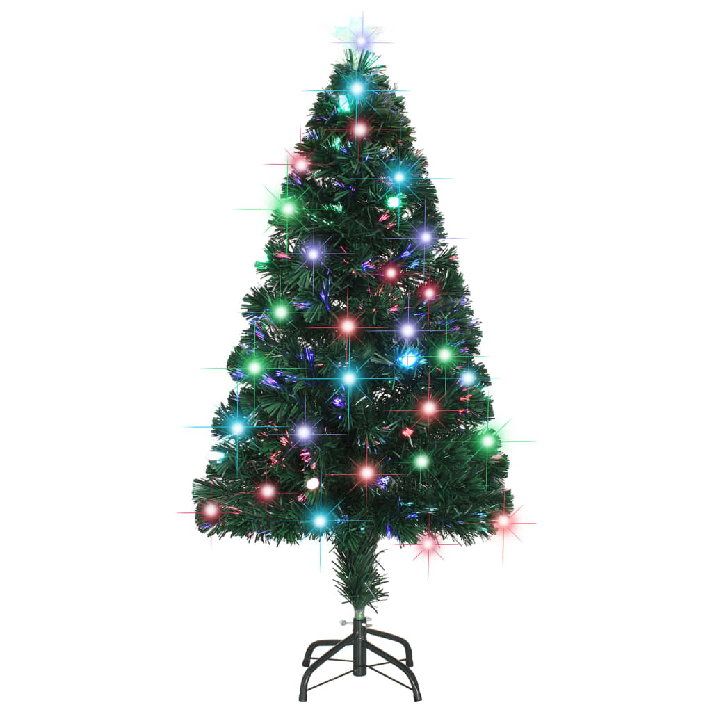 Izgaismota Ziemassvētku eglīte MEADOW SNOW, ar statīvu un LED, 120cm, optiskā šķiedra