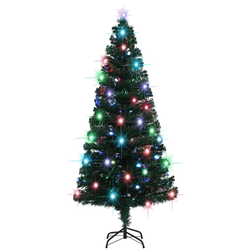 Pre-Lit Christmas Tree with Stand and LED, 180cm, Fibre Optic