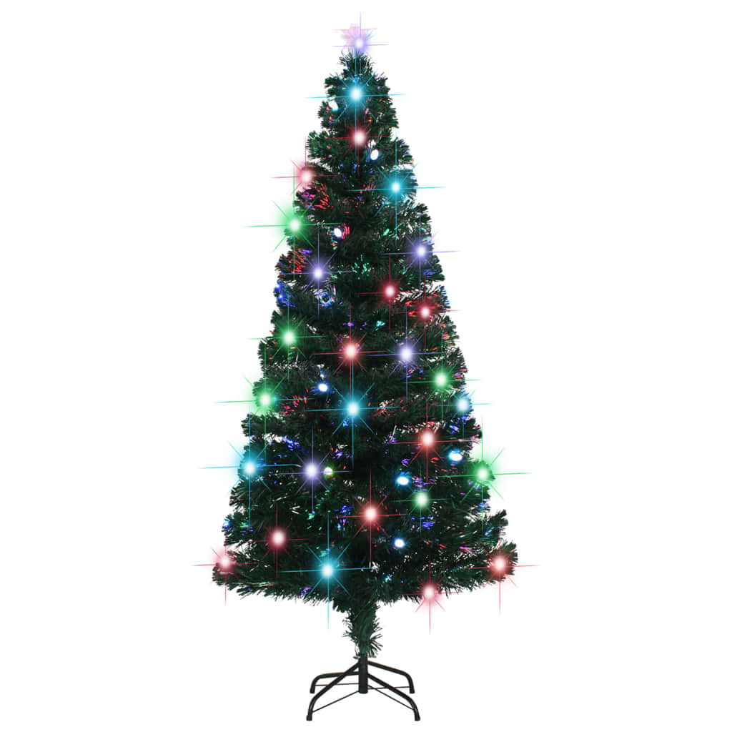 Apšviesta Kalėdų eglutė su stovu ir LED, 180cm, optinis pluoštas