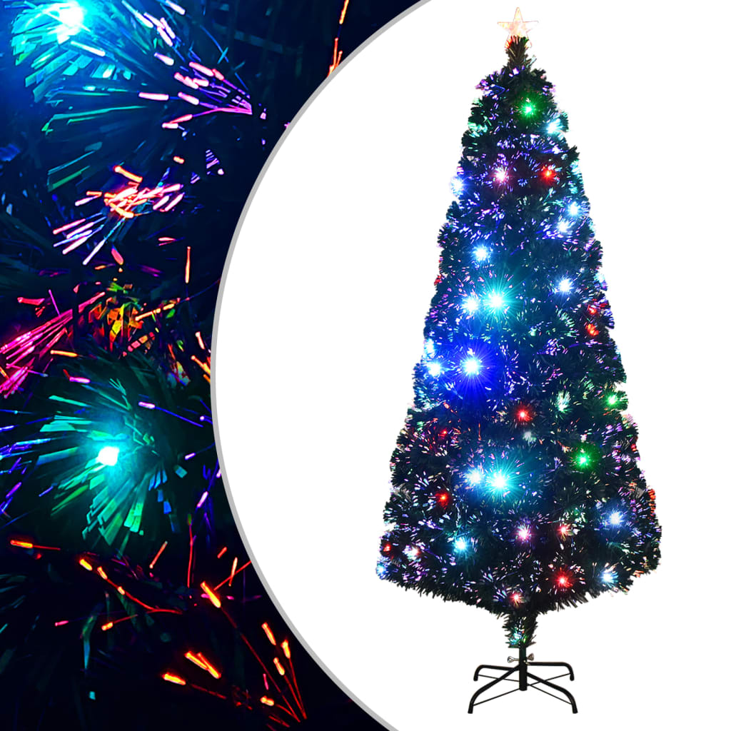 Apšviesta Kalėdų eglutė MEADOW SNOW, su stovu ir LED, 210cm., optinis pluoštas