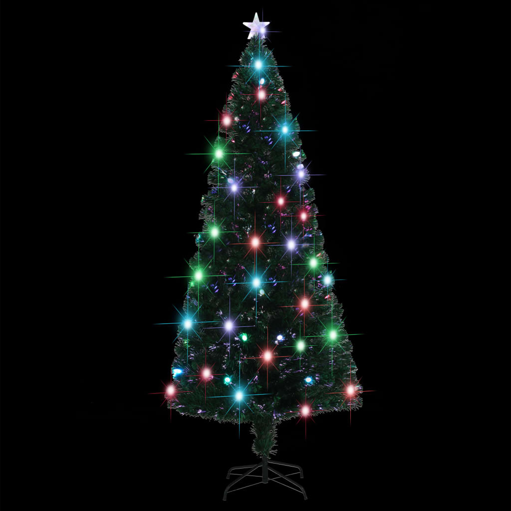 Apšviesta Kalėdų eglutė MEADOW SNOW, su stovu ir LED, 210cm., optinis pluoštas
