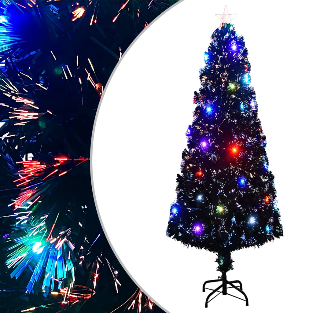 Šviečianti Kalėdų eglutė su stovu ir LED, 240cm, optinis pluoštas