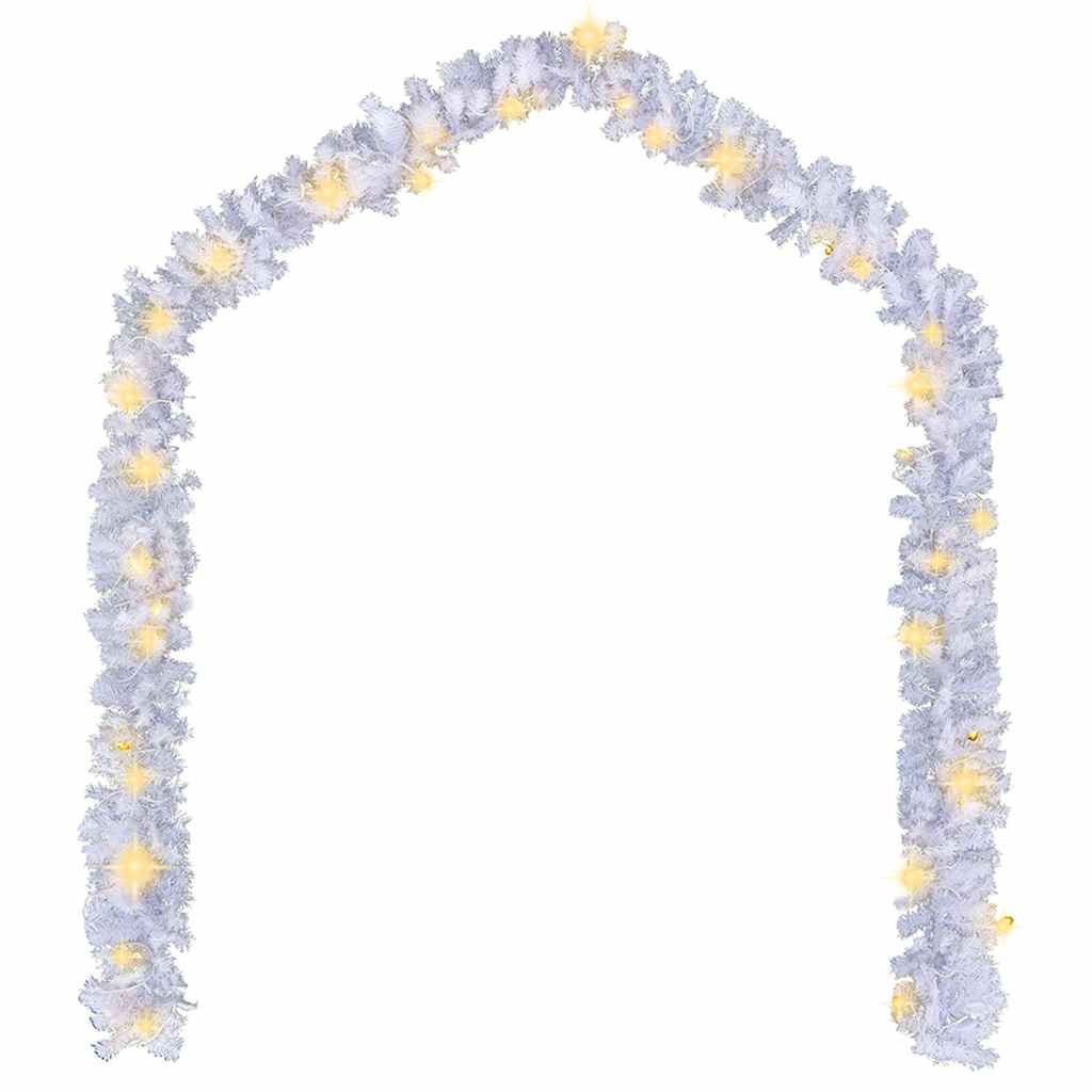 Christmas garland with LED lights, white, 5 m
