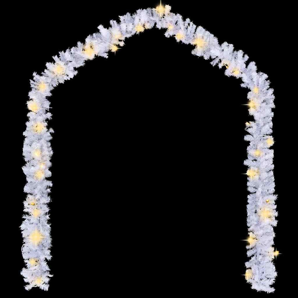 Christmas garland with LED lights, white, 5 m