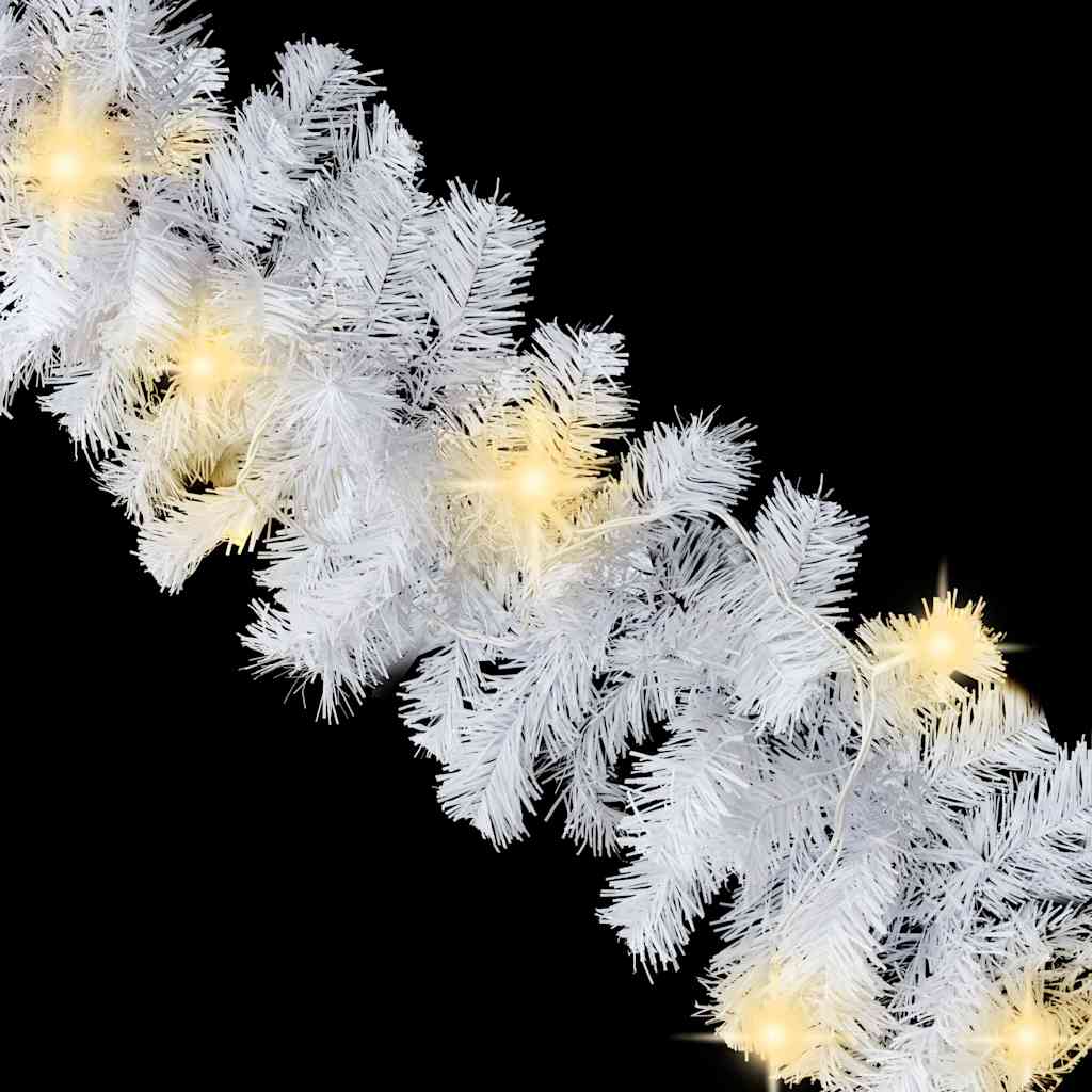 Christmas garland with LED lights, white, 5 m