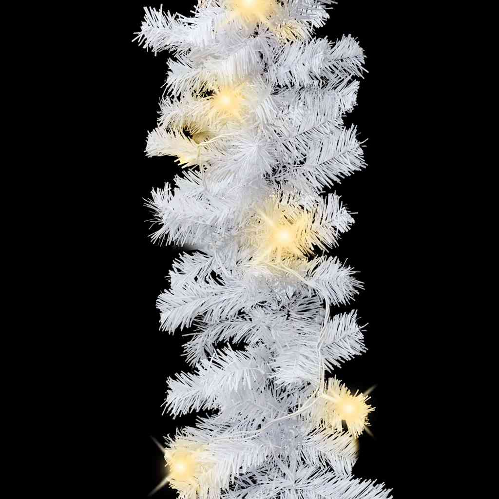 Christmas garland with LED lights, white, 5 m