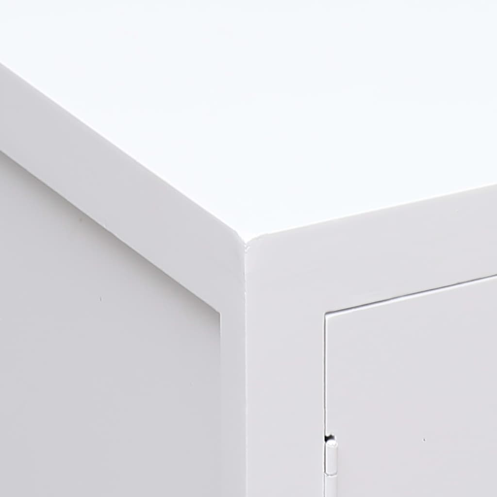 Nightstand, white, 38x28x52 cm, paulownia wood