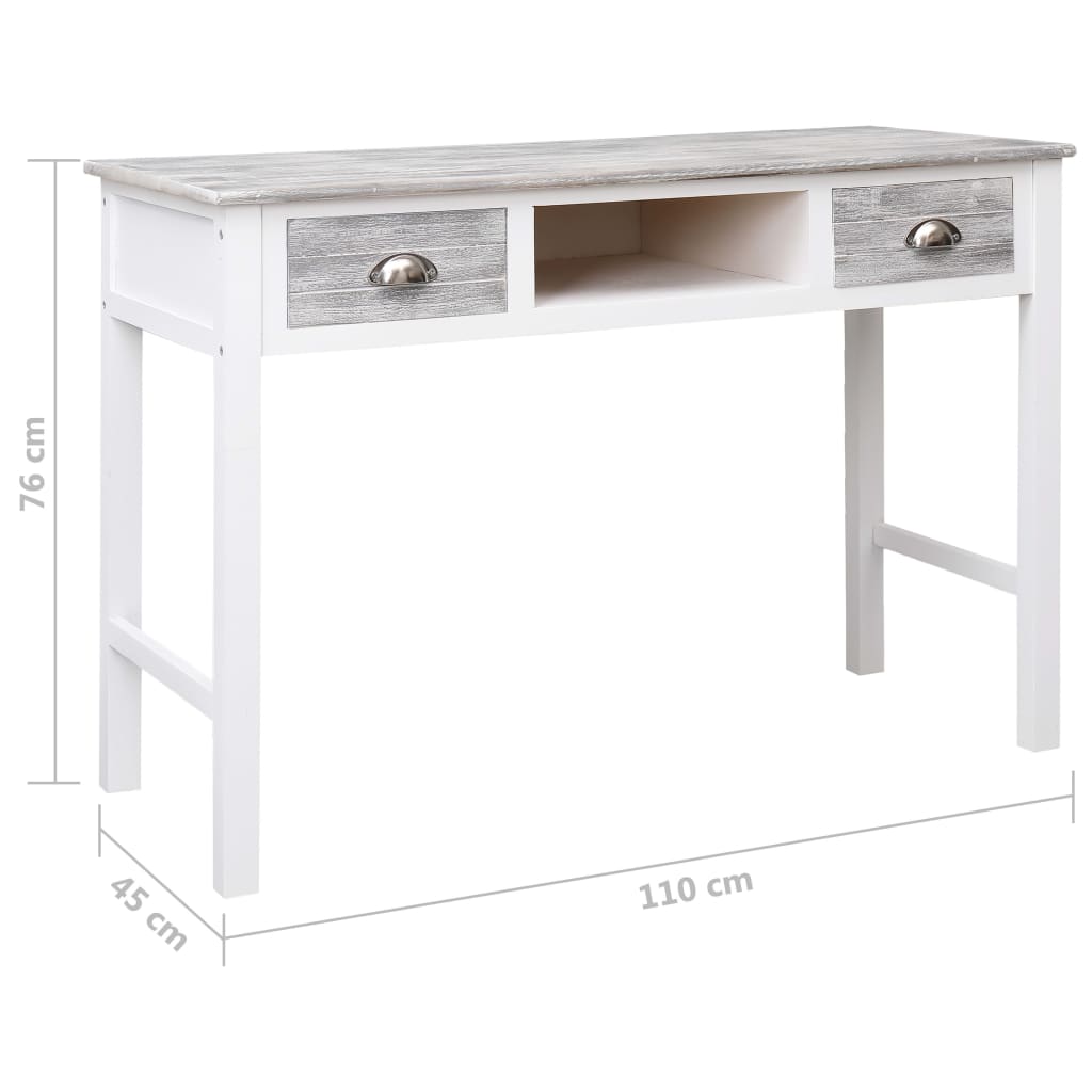 Desk, grey, 110x45x76 cm, wood