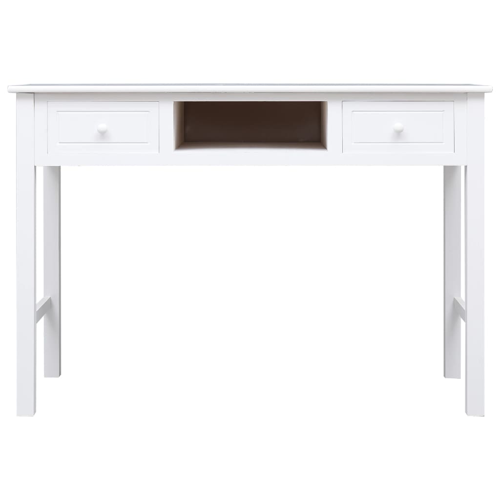 Rašomasis stalas, baltos spalvos, 110x45x76 cm, mediena