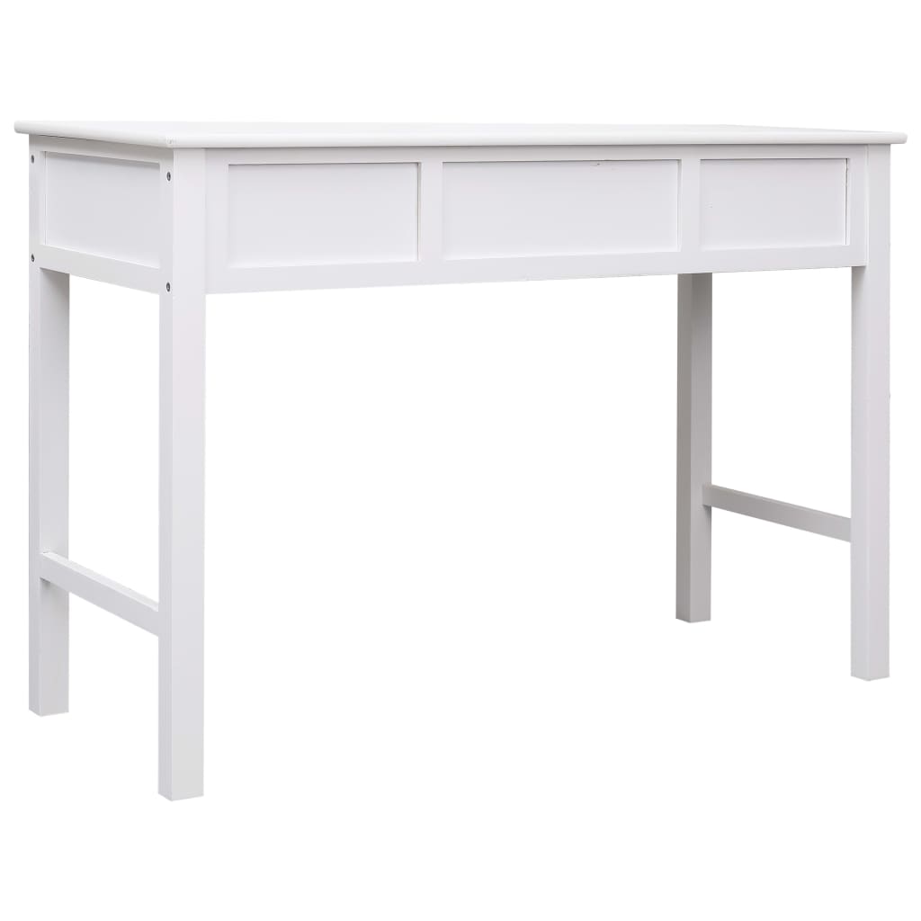 Rašomasis stalas, baltos spalvos, 110x45x76 cm, mediena