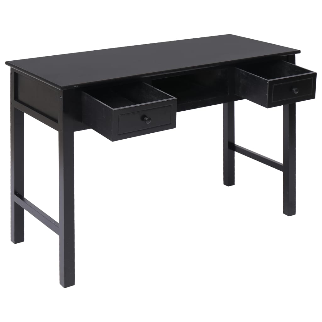 Desk, black, 110x45x76 cm, wood