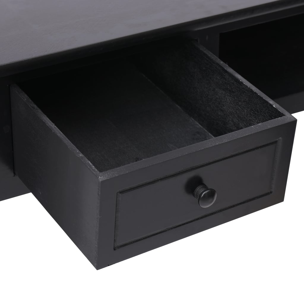 Desk, black, 110x45x76 cm, wood