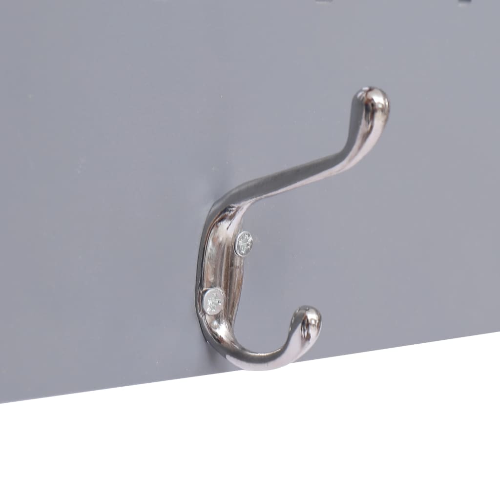 Wall-mounted coat rack FAMILY, grey, 74x29.5cm