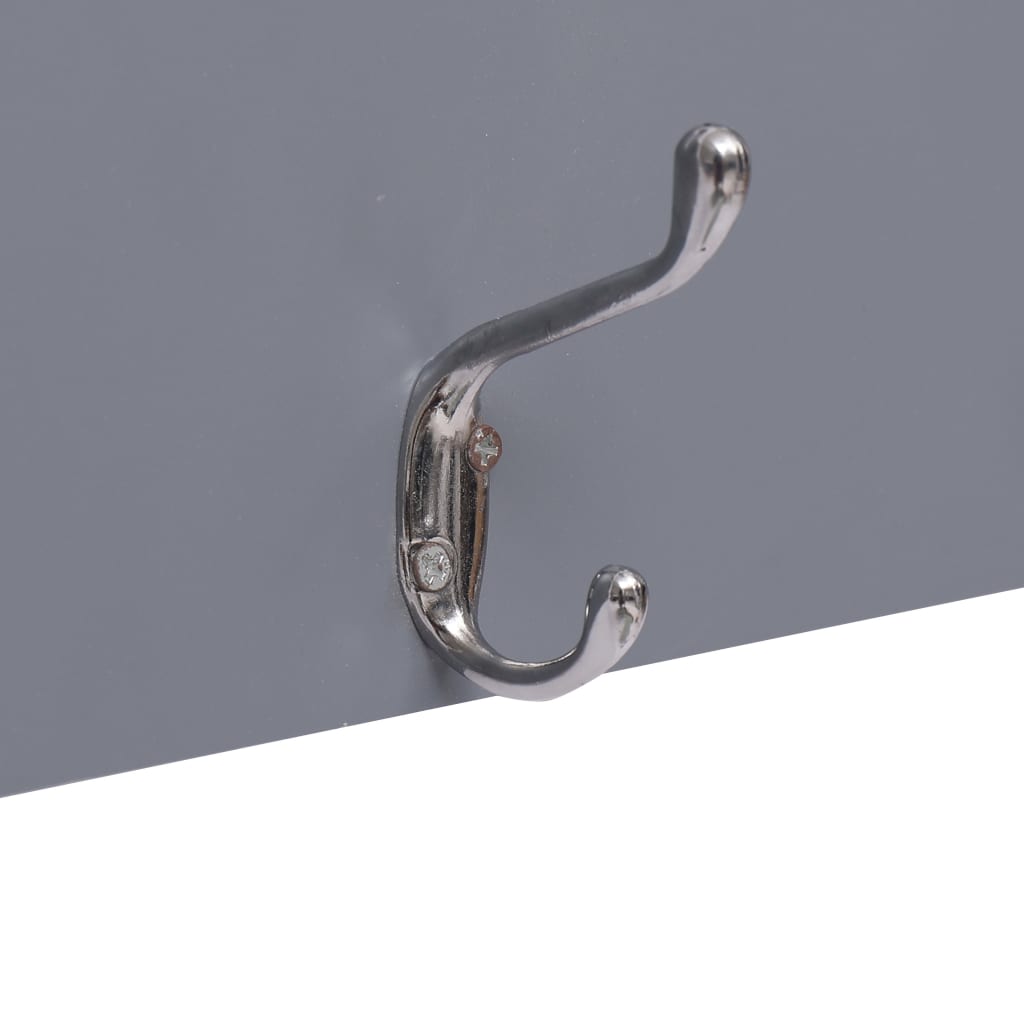 Wall-mounted coat rack WELCOME, grey, 74x29.5cm