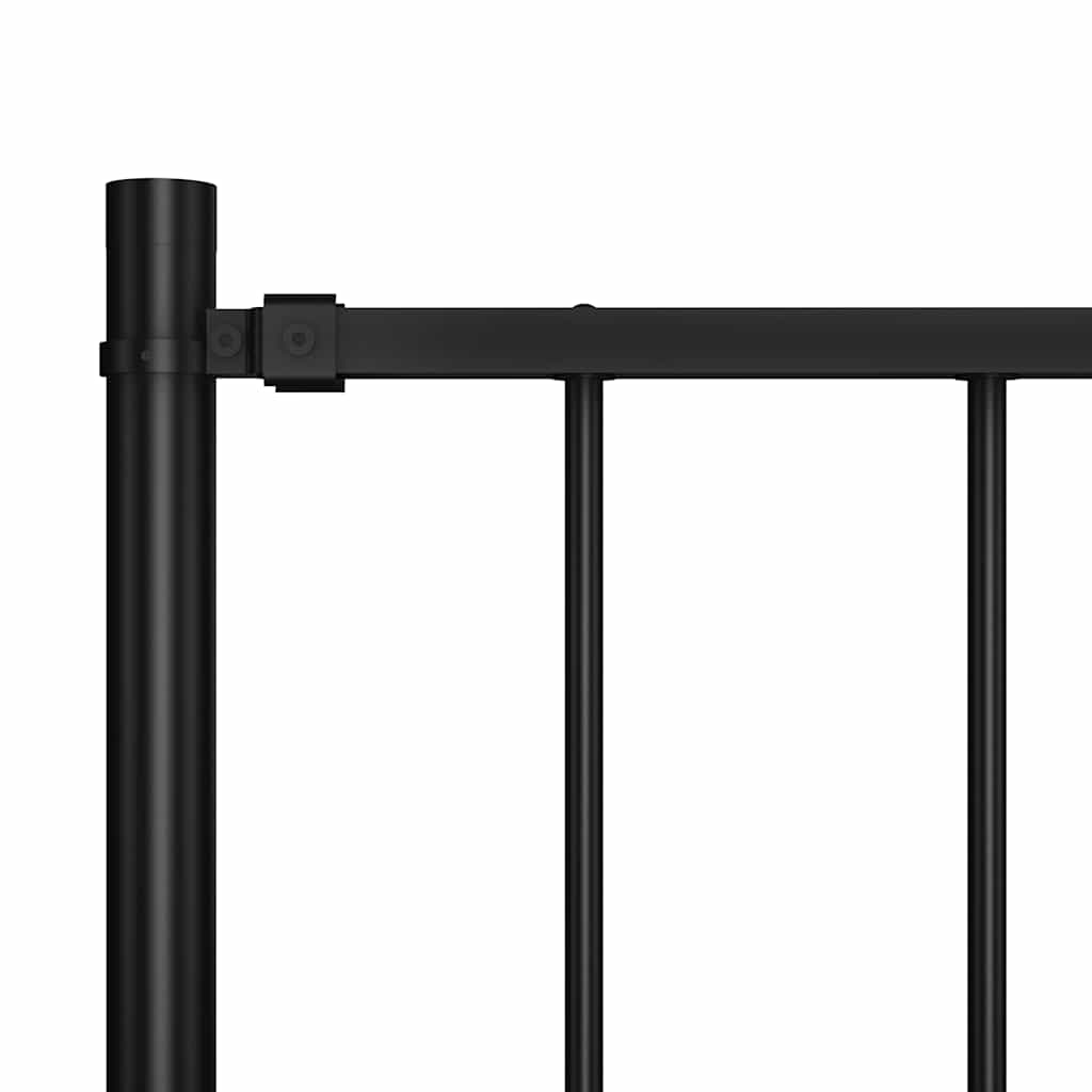 Fence panel Woerden with posts, steel, 1.7x1 m, black