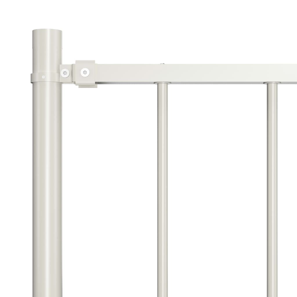 Žoga panelis ar stabiem, pulverkrāsots tērauds, 1,81x1,25 m, balts