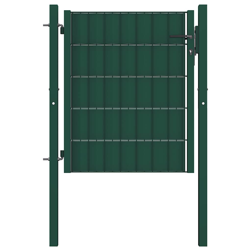 Tvoros vartai, PVC ir plienas, 100x100 cm, žali