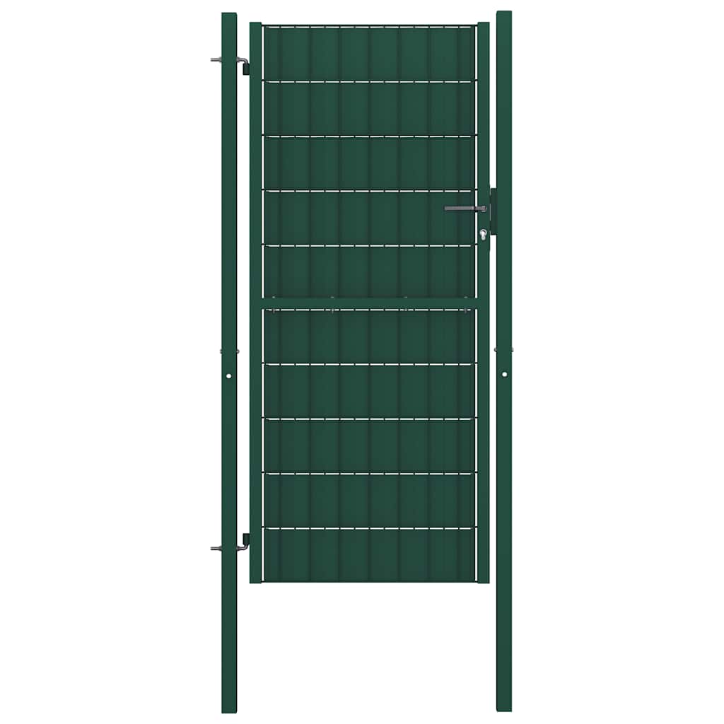 Tvoros vartai, PVC ir plienas, 100x204 cm, žali