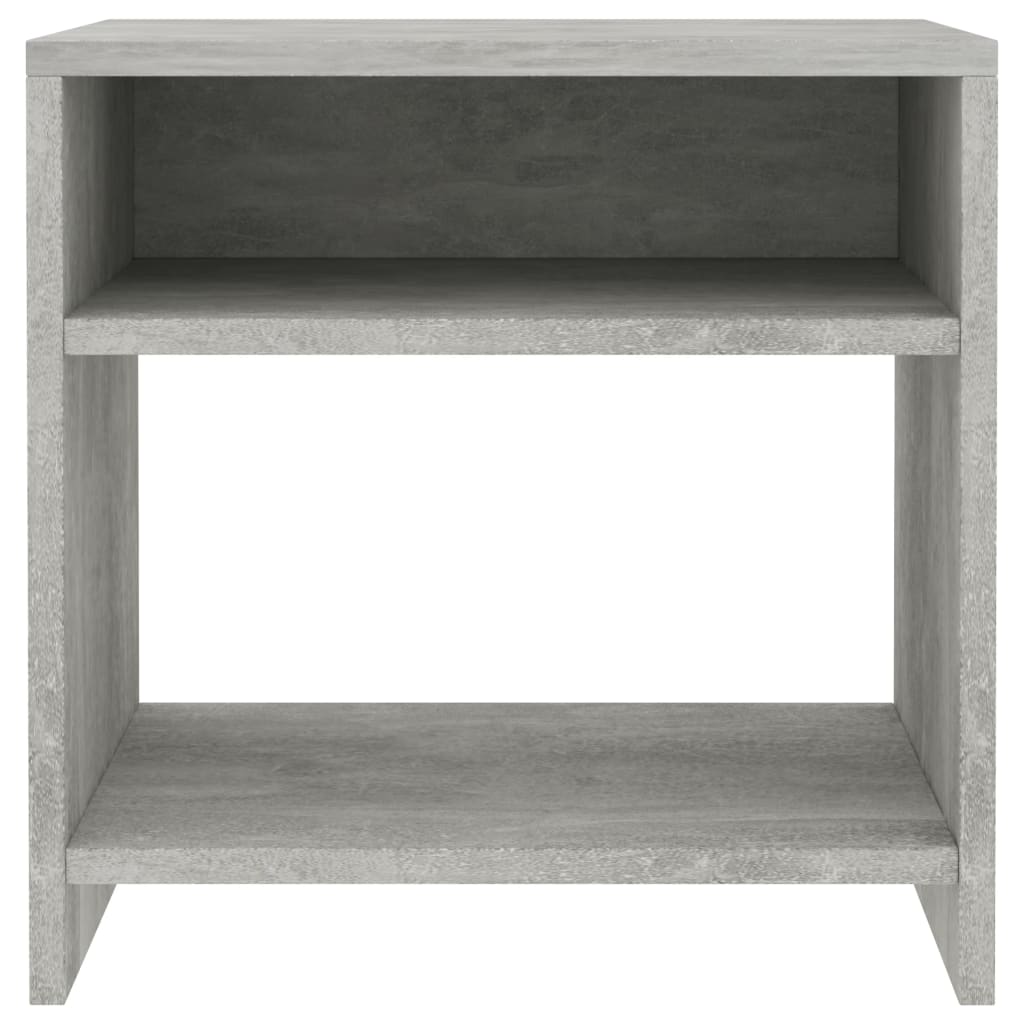 Bedside tables, 2 pcs., concrete, 40x30x40cm, treated wood