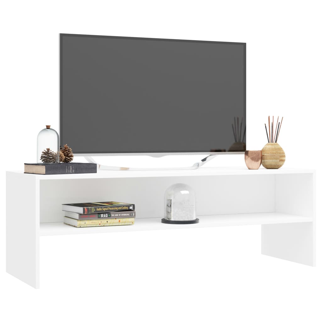 TV cabinet, white, 120x40x40cm, engineered wood