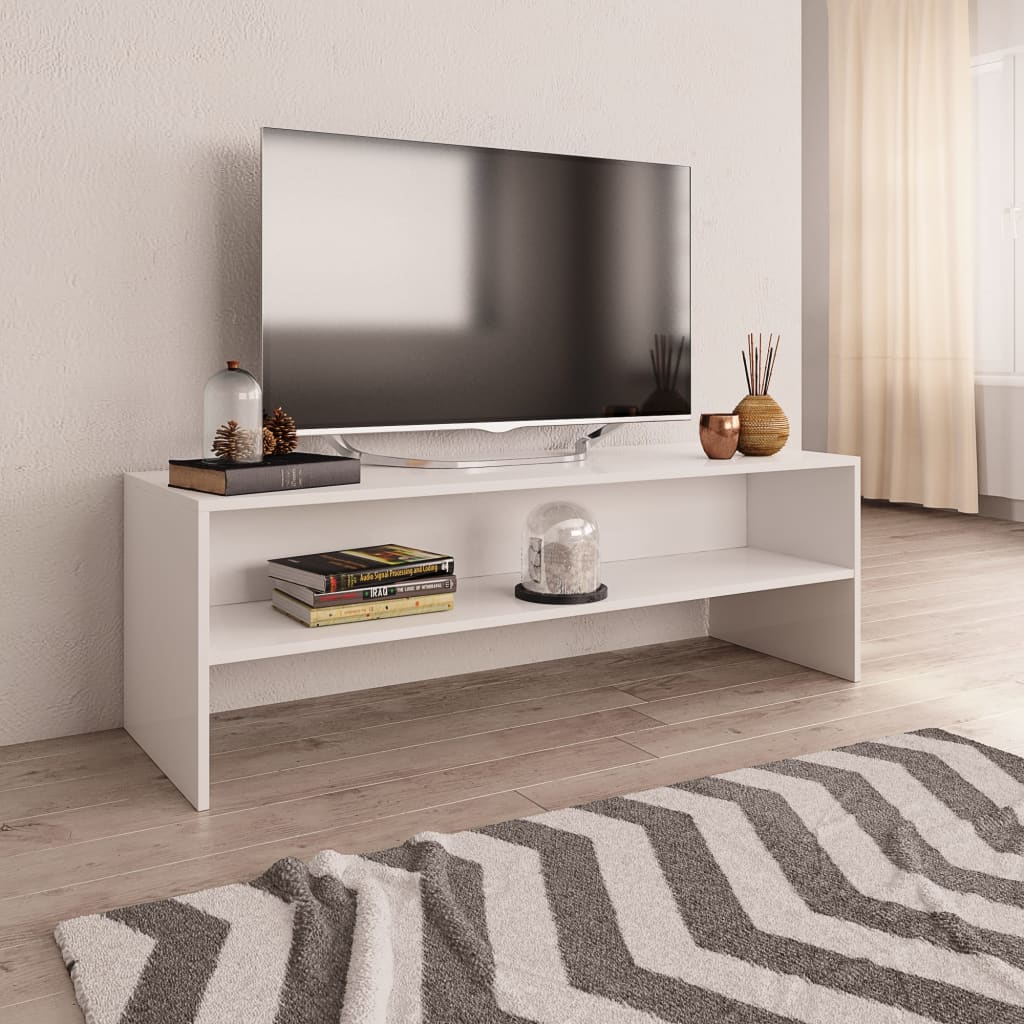 TV cabinet, white, 120x40x40cm, engineered wood